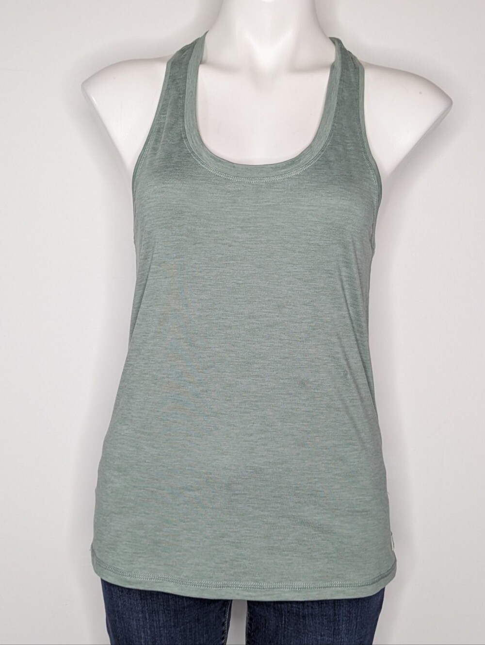 Vuori Green Scoop Neck Racer Back Athletic Workout Exercise Gym Tank M